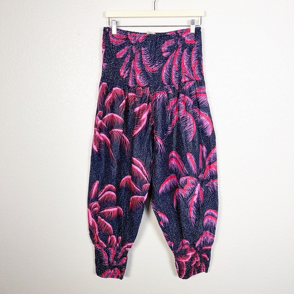 Advance Apparels One‎ Size Boho Hippie Artsy Palm Print Cotton Harem Pants